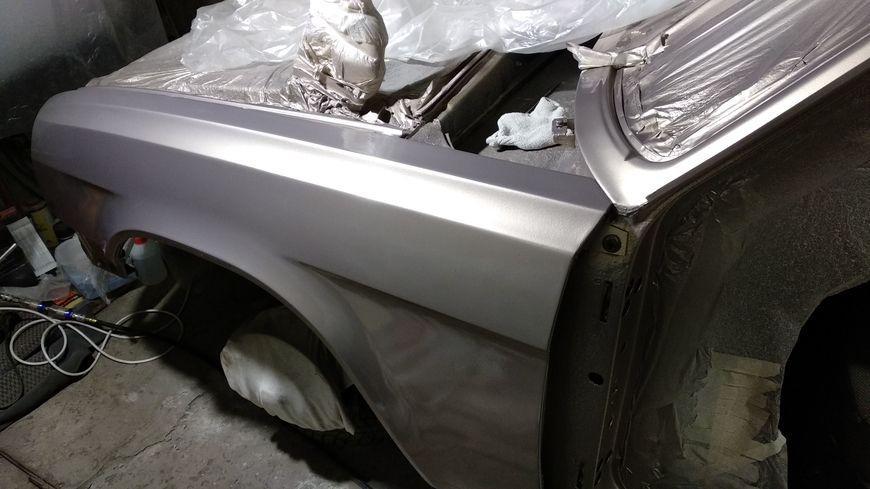 Fender installed in place - rear view