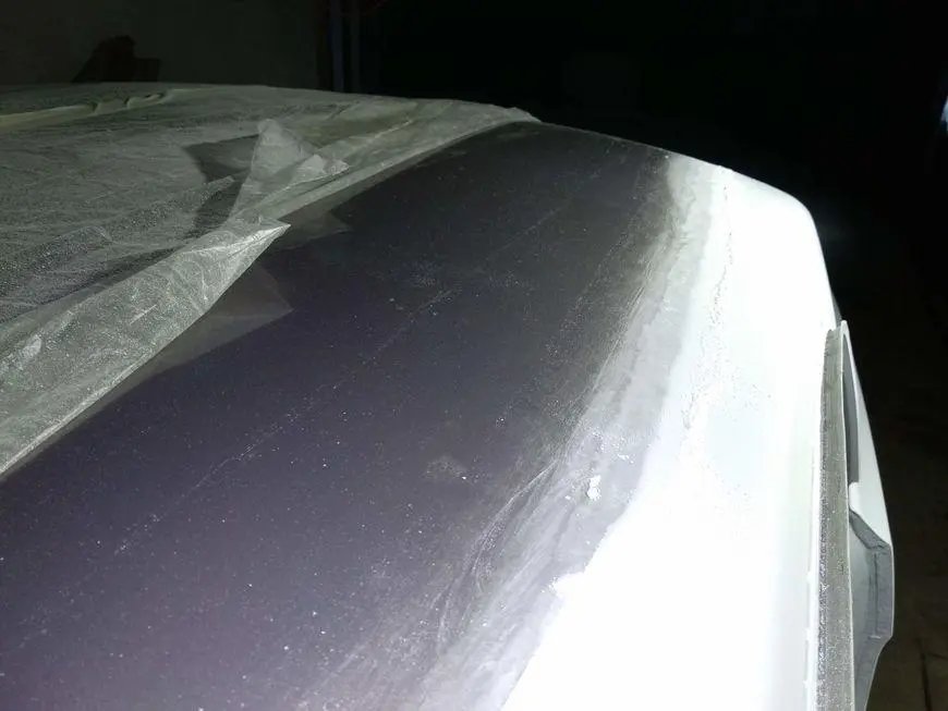 Roof transition grinding start - front view