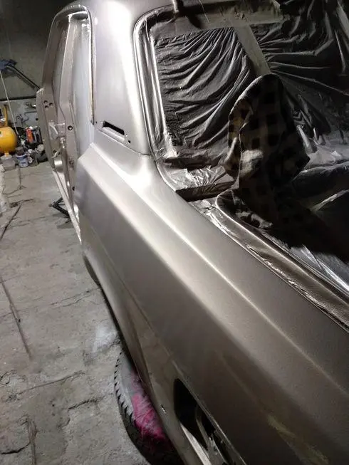 Painted surface of the rear left fender - rear view