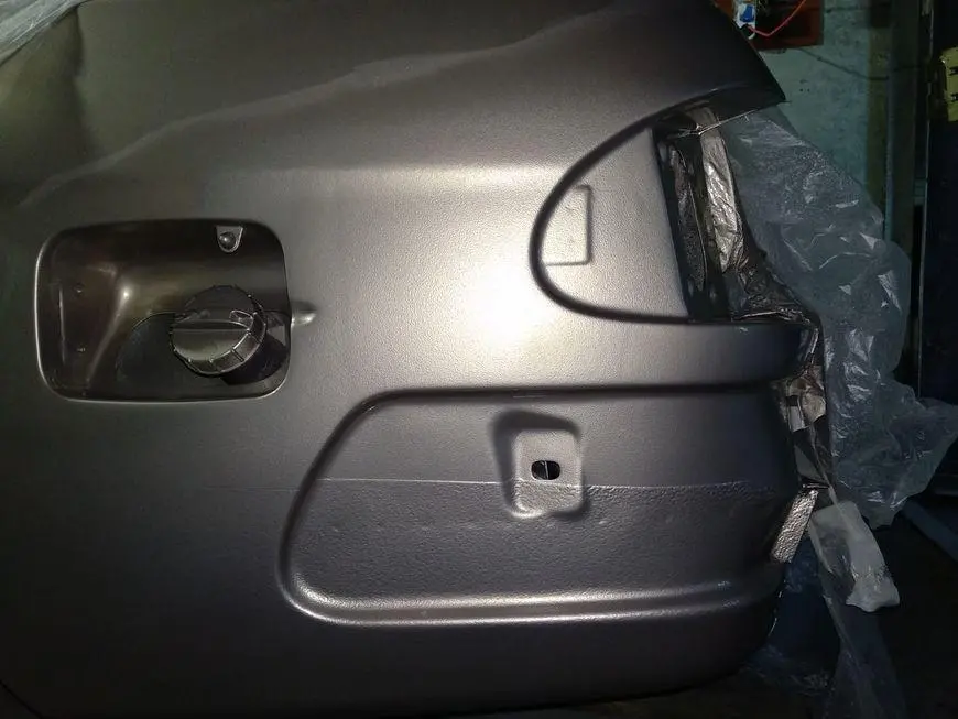 Rear view of the painted spot