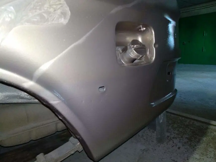 Front view of the painted spot