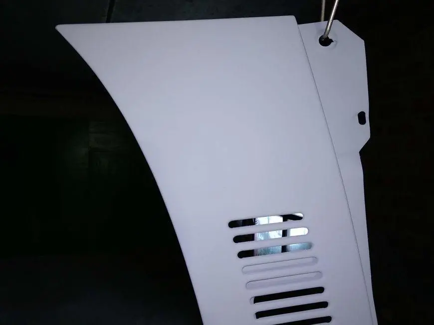 Wiper panel with filler primer - outside top view