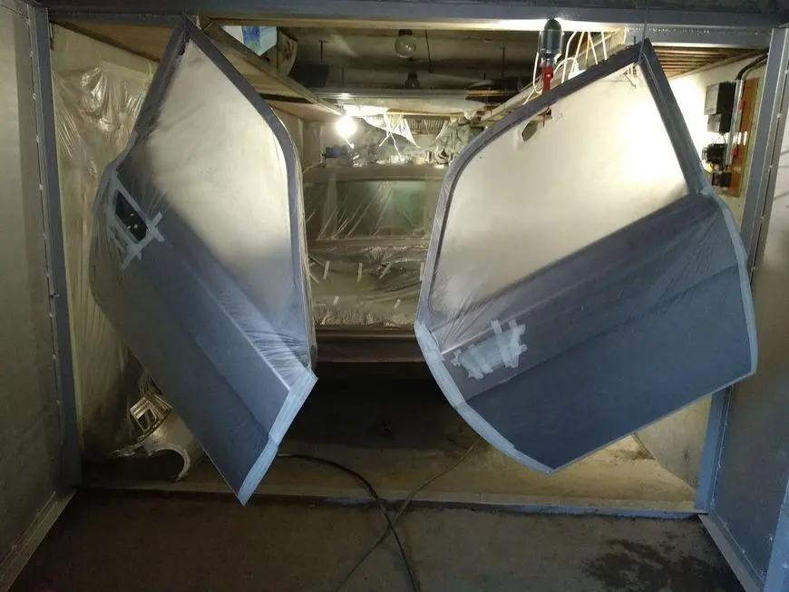 Film-covered outer surfaces of doors