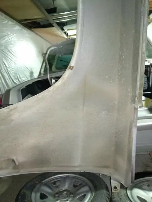 Front fender before cleaning