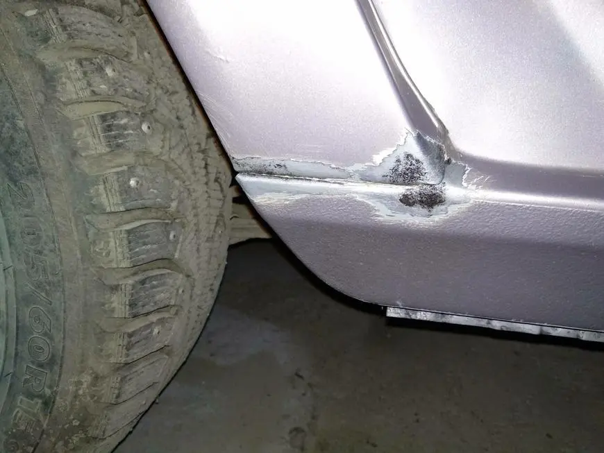 Body condition after cleaning from dirt and rust