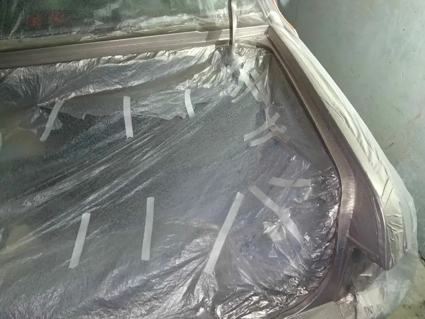 Body after coating it with anticorrosive and painting