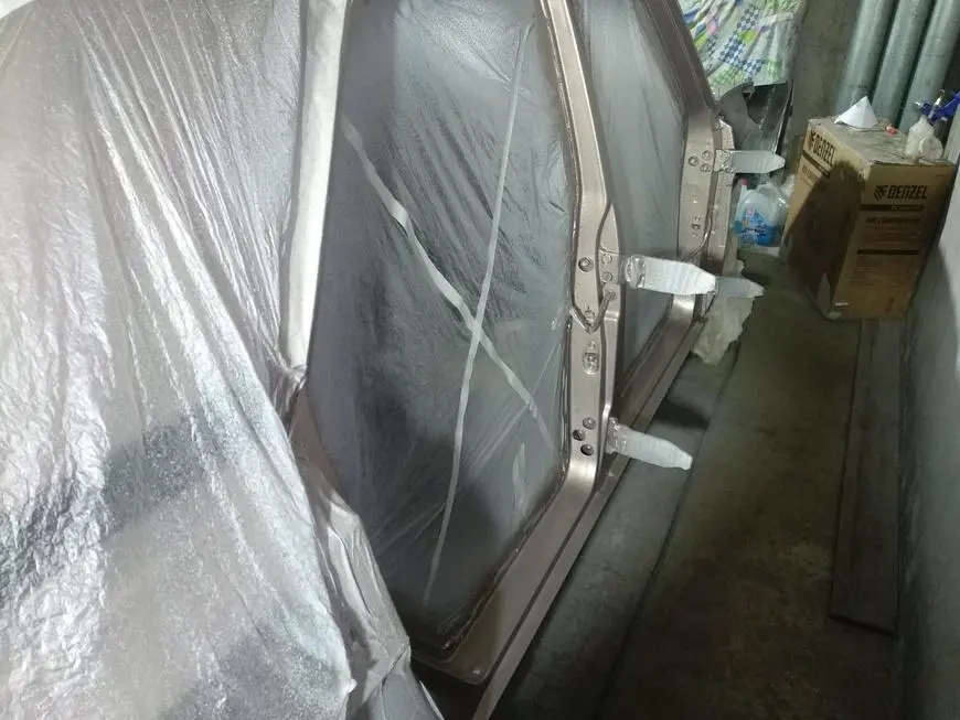 Body after coating it with anticorrosive and painting