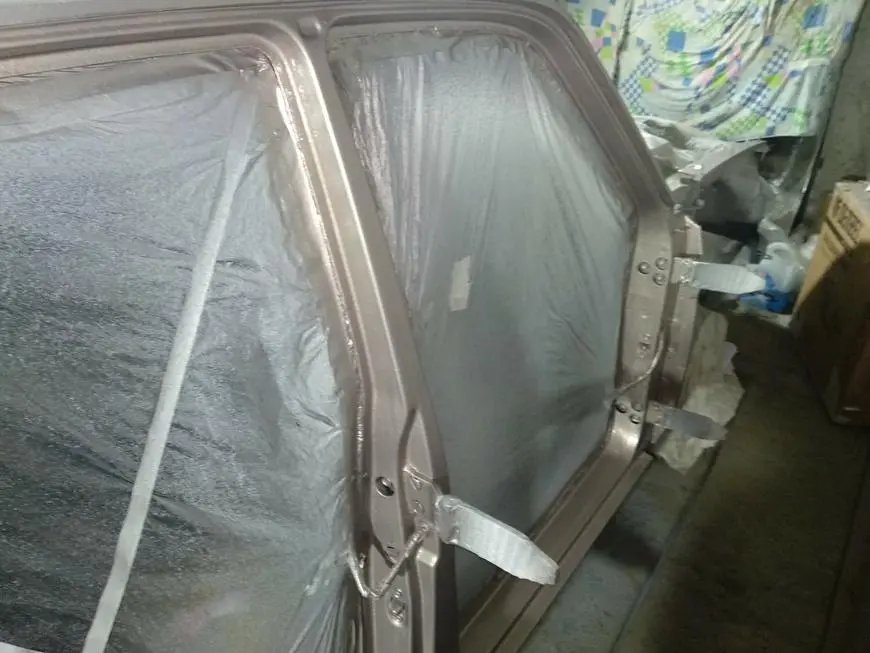 Body after coating it with anticorrosive and painting