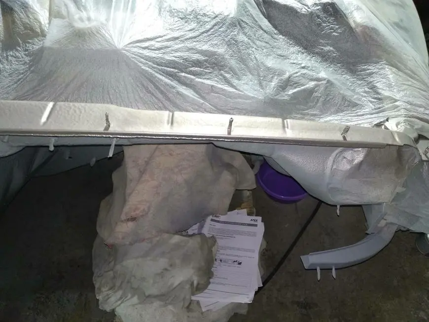 Body after coating it with anticorrosive and painting