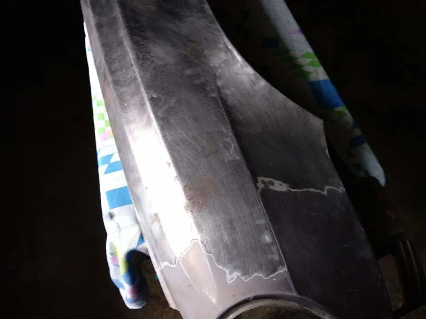 The outer front part of the wing after stripping