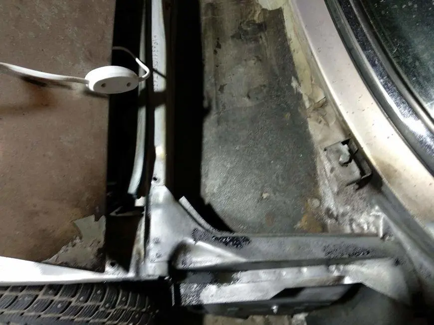 Front end treated with rust converter once