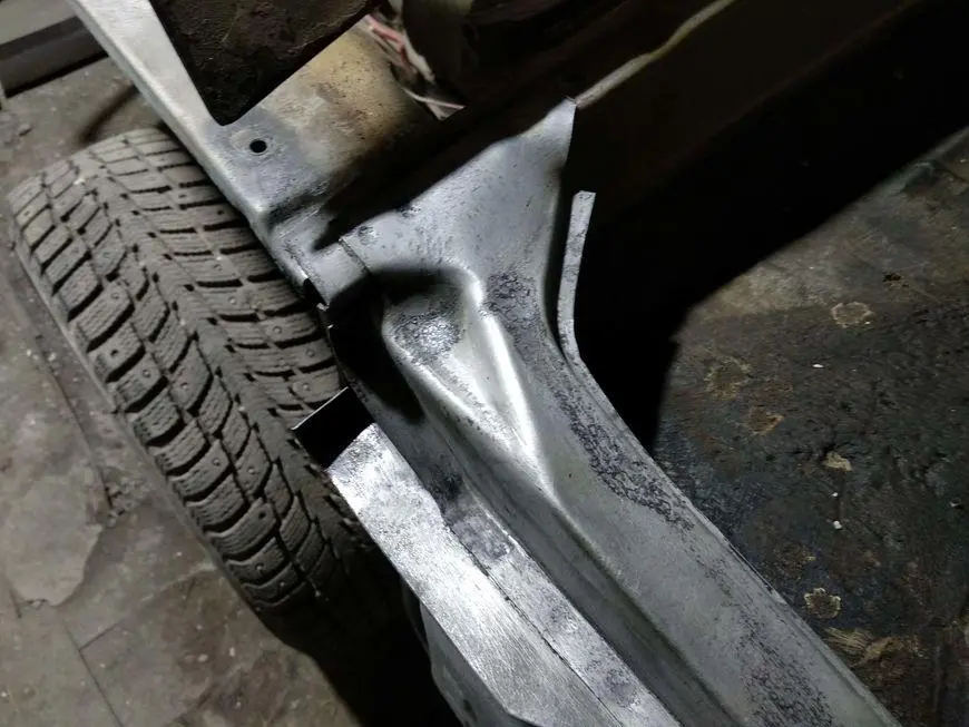 Front end treated with rust converter for the second time