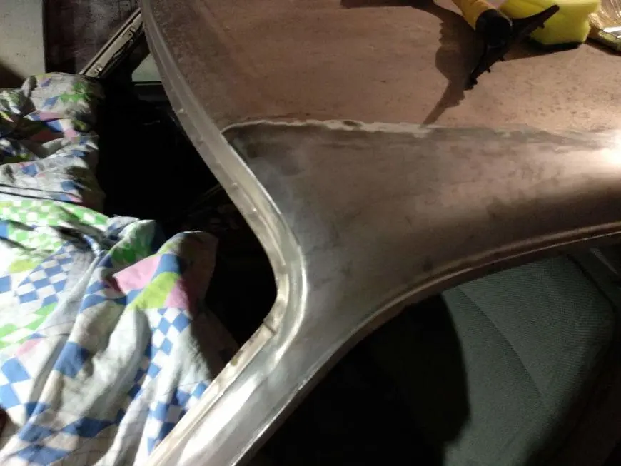 Roof corner and A-pillar machined