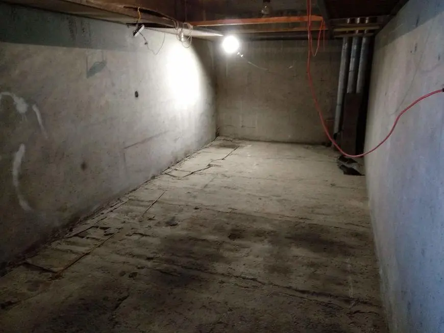 View at the entrance to the garage