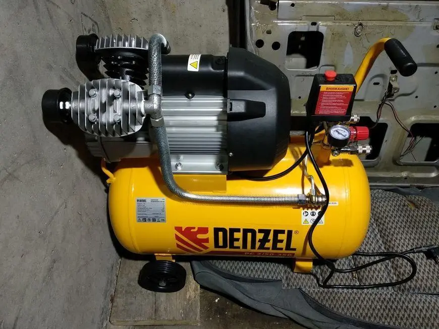 Compressor side and top view